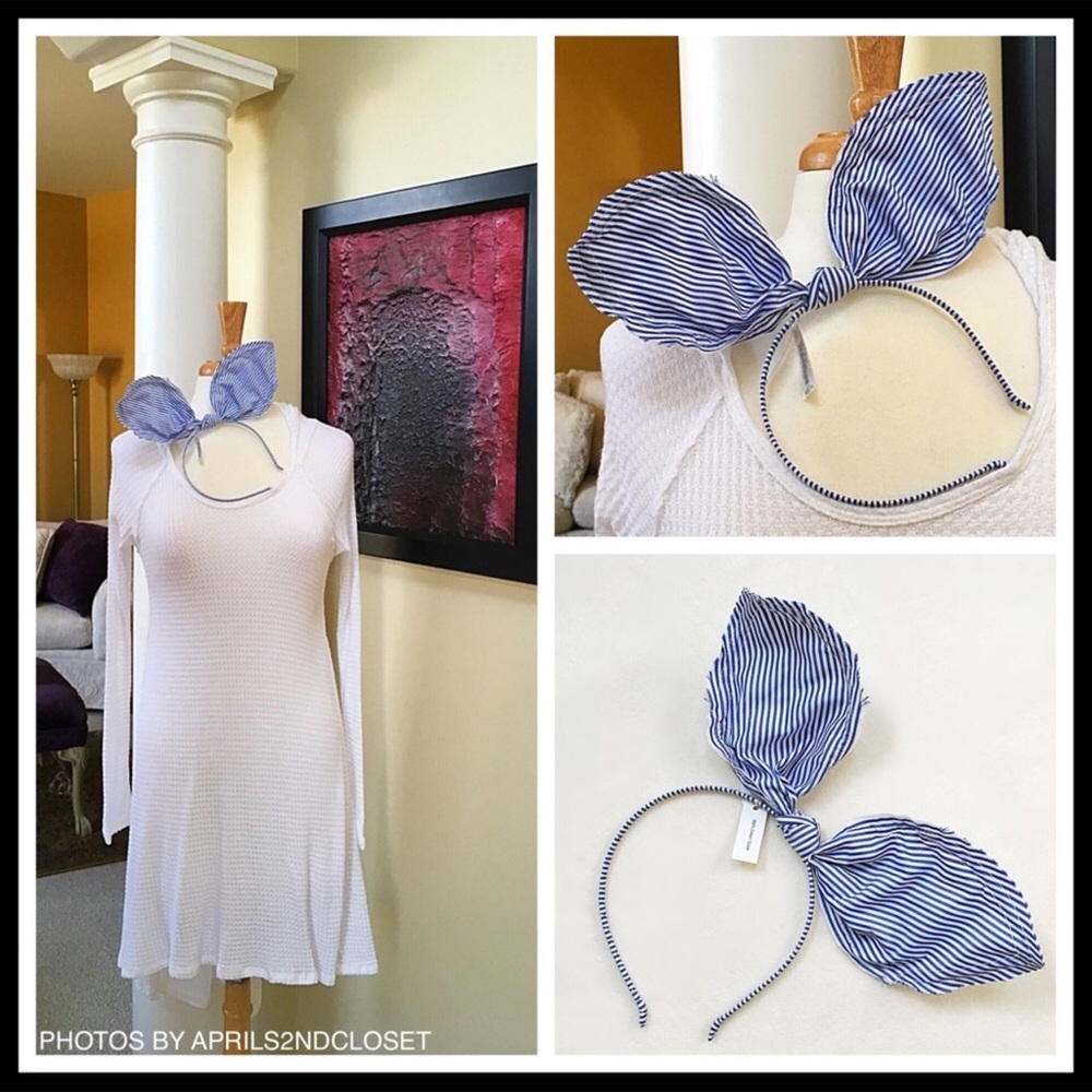 J.CREW CREWCUTS STRIPED BOW HEADBAND - Picture 3 of 5